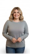 Cili pulóver csillogó szürke
